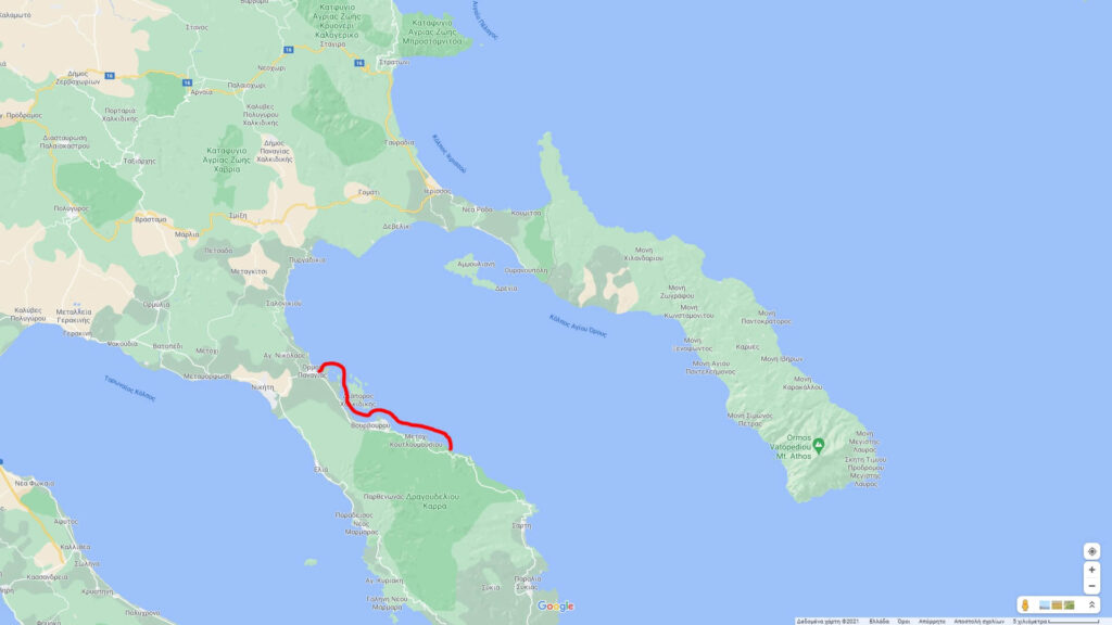 Menia Maria III Diaporos island Blue Lagoon Beach map 2